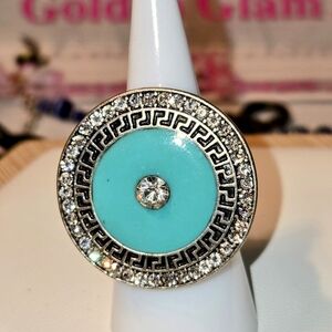 Elegant Turquoise and Silver Ring